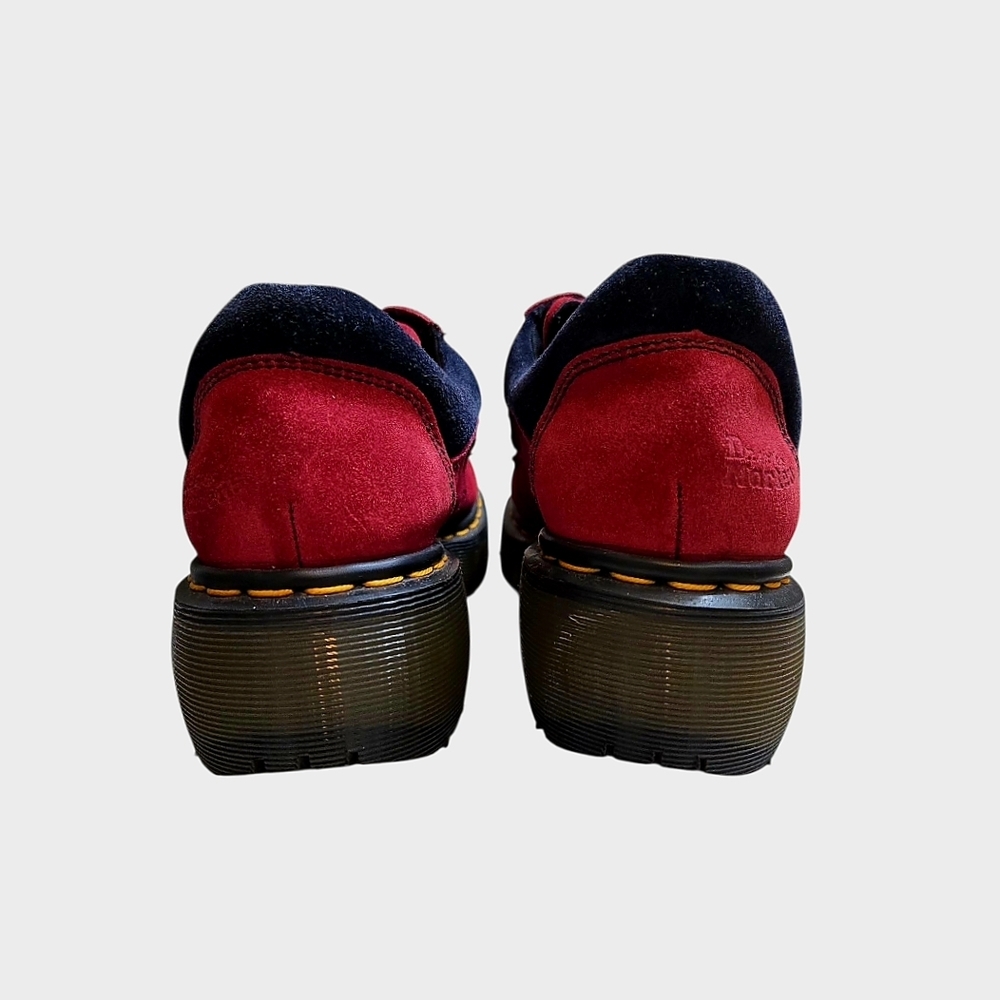 Dr. Martens Vintage 8591 Red/Navy Suede Shoes Size UK 4/US 6 90s England - Picture 10 of 13